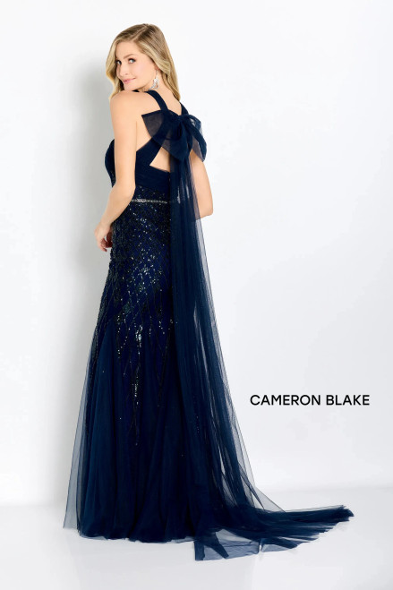 Cameron Blake by Mon Cheri CB759 Sequins Halter Neck Dress