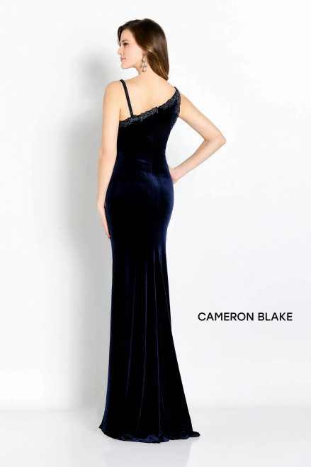 Cameron Blake by Mon Cheri CB765 Crepe Asymmetric Neck Dress