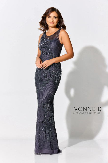 Ivonne D by Mon Cheri ID302 Beading Sequin Scoop Neck Dress
