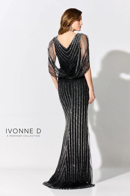 Ivonne D by Mon Cheri ID309 Beading V-Neck Sleeveless Dress