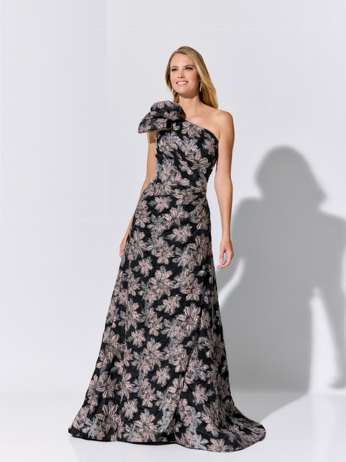 Ivonne D by Mon Cheri ID326 Brocade Pongee Lining Long Dress