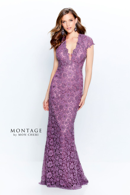 Montage by Mon Cheri 120912 Venise Lace Cap Sleeve Dress