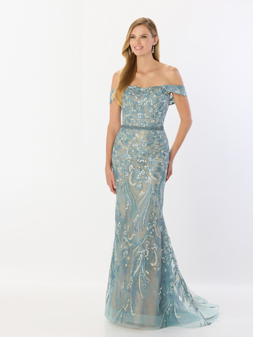 Montage by Mon Cheri M2230 Embroidered Tulle Net Long Dress