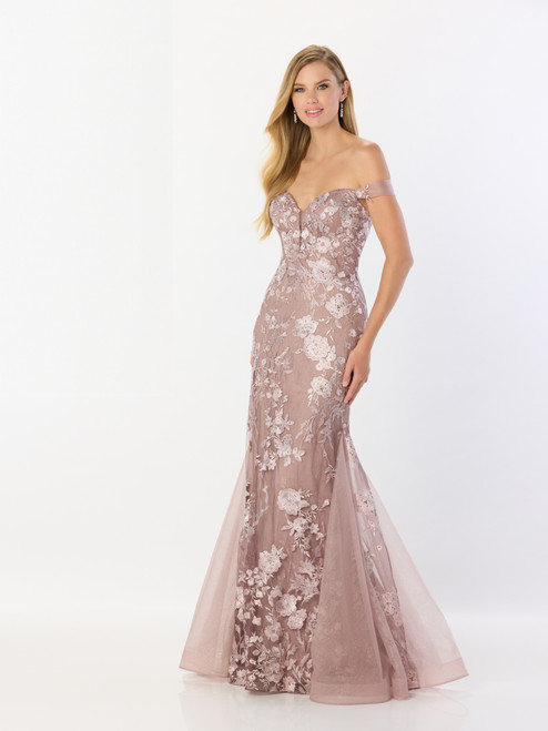 Montage by Mon Cheri M2231 Embroidered Tulle Net Long Dress