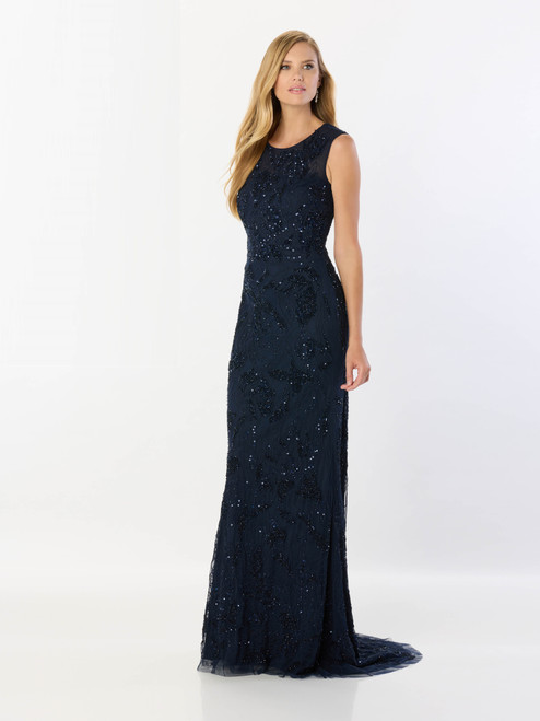 Montage by Mon Cheri M2239 Embroidered Sequins Beaded Dress