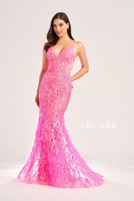 Ellie Wilde by Mon Cheri EW35006 Embroidered Tulle Dress