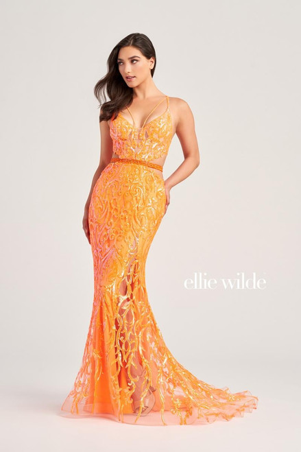 Ellie Wilde by Mon Cheri EW35007 Embroidered Sequin Dress