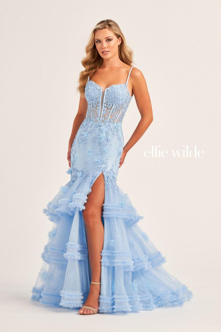 Ellie Wilde by Mon Cheri EW35050 Lace Glitter Tulle Dress