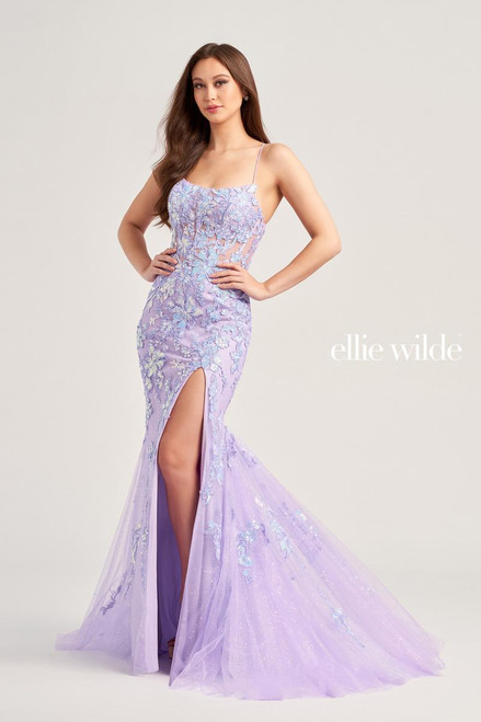 Ellie Wilde by Mon Cheri EW35057 Glitter Scoop Neck Dress