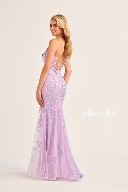 Ellie Wilde by Mon Cheri EW35110 Embroidered Lace Long Dress