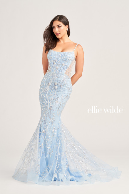 Ellie Wilde by Mon Cheri EW35204 Embroidered Tulle Dress