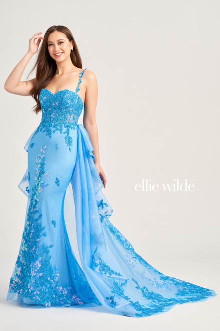 Ellie Wilde by Mon Cheri EW35207 Glitter Tulle Sequin Dress