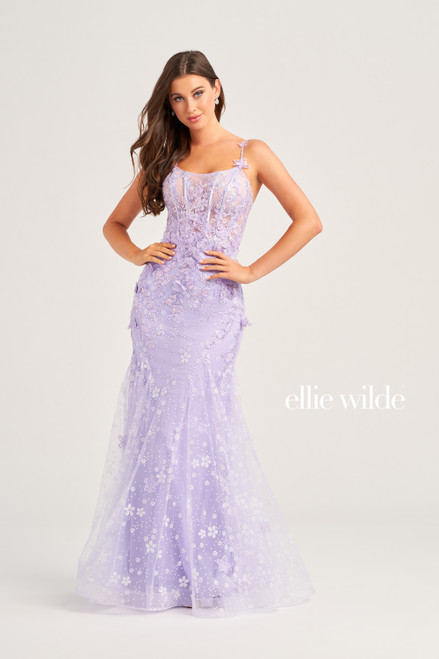 Ellie Wilde by Mon Cheri EW35241 Tulle Lace Applique Dress
