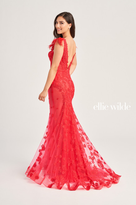 Ellie Wilde by Mon Cheri EW35009 Lace Applique Tulle Dress