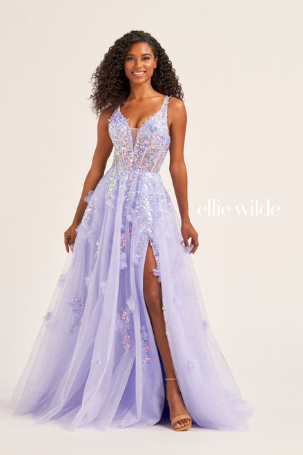 Ellie Wilde by Mon Cheri EW35047 Glitter Tulle Sequin Dress