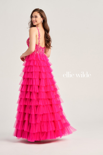 Ellie Wilde by Mon Cheri EW35059 Tulle Lace Applique Dress