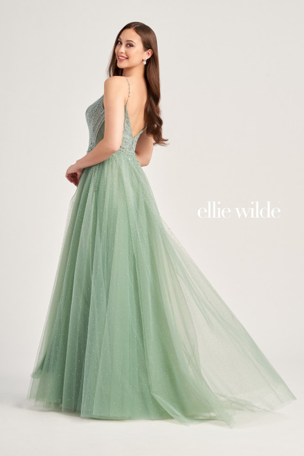 Ellie Wilde by Mon Cheri EW35088 Tulle Organza Beads Dress