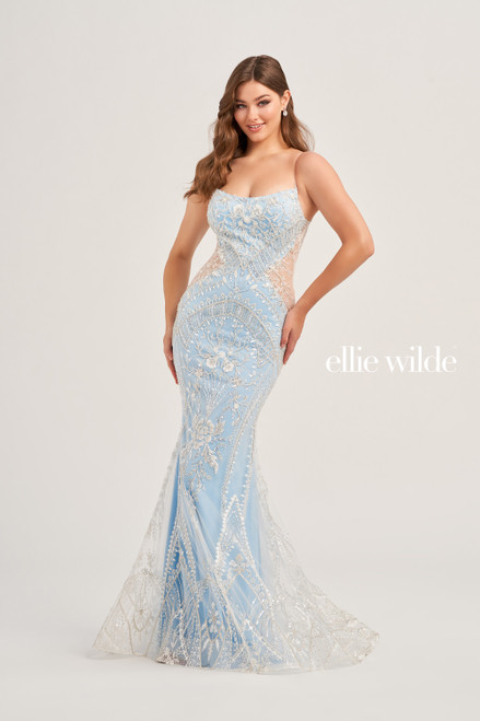 Ellie Wilde by Mon Cheri EW35097 Embroidered Tulle Dress