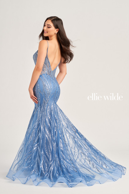 Ellie Wilde by Mon Cheri EW35098 Embroidered Tulle Dress