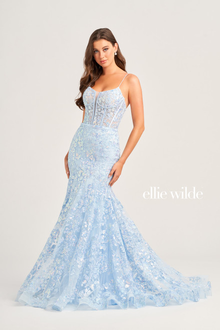 Ellie Wilde by Mon Cheri EW35203 Embroidered Tulle Dress