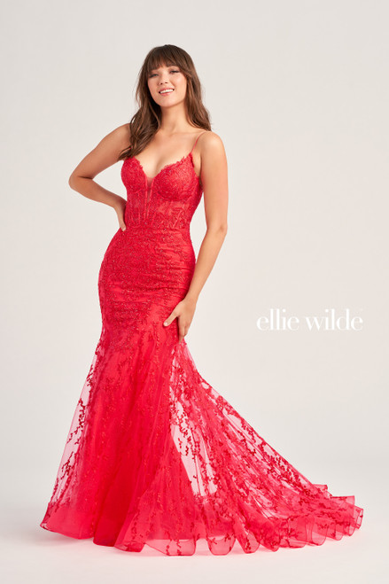 Ellie Wilde by Mon Cheri EW35010 Embroidered Tulle Dress