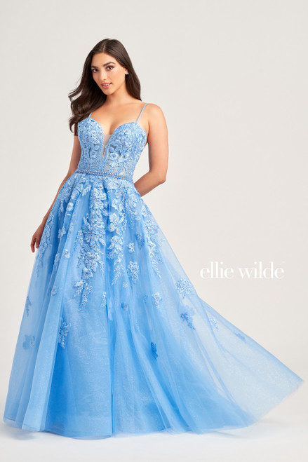 Ellie Wilde by Mon Cheri EW35016 Lace Applique Tulle Dress