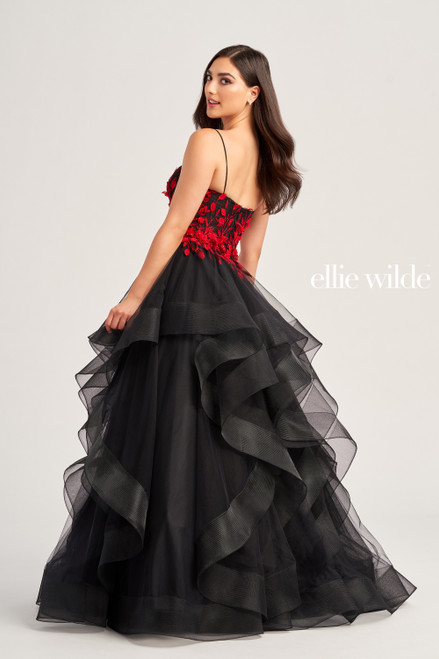 Ellie Wilde by Mon Cheri EW35070 Lace Applique Tulle Dress