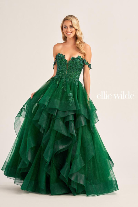 Ellie Wilde by Mon Cheri EW35084 Tulle Lace Applique Dress