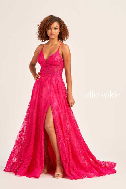 Ellie Wilde by Mon Cheri EW35103 Embroidered Tulle Dress