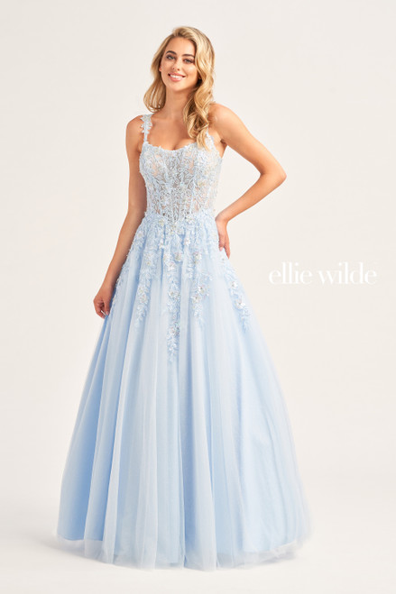 Ellie Wilde by Mon Cheri EW35123 Embroideried Tulle Dress