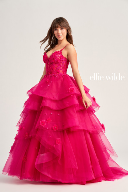 Ellie Wilde by Mon Cheri EW35206 Tulle Lace Applique Dress