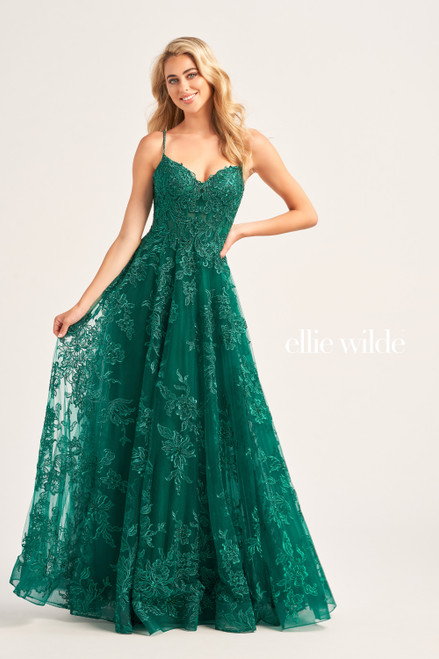 Ellie Wilde by Mon Cheri EW35226 Embroidered Tulle Dress