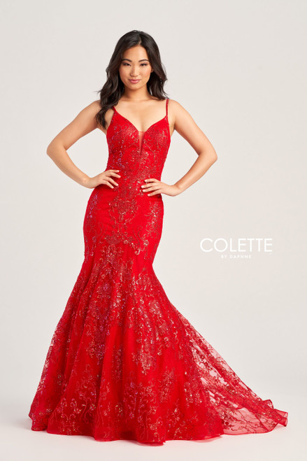 Colette by Daphne CL5105 Novelty Glitter Sleeveless Dress