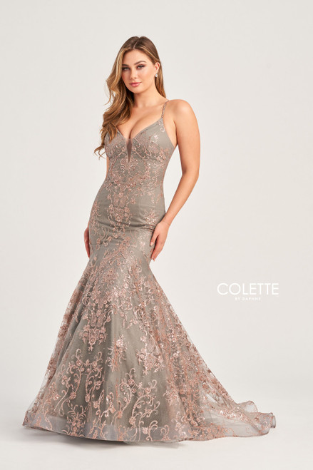 Colette by Daphne CL5105 Novelty Glitter Sleeveless Dress