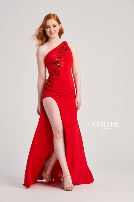 Colette by Daphne CL5108 Matte Jersey One-Shoulder Dress