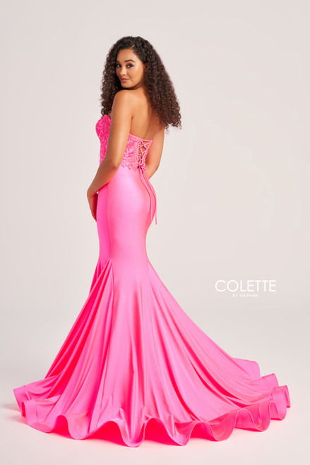 Colette by Daphne CL5112 Stone Accents Strapless Dress