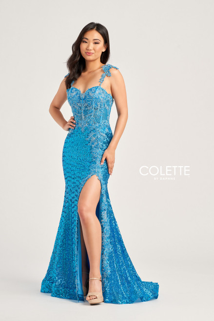 Colette by Daphne CL5133 Novelty Stretch Sequin Dress