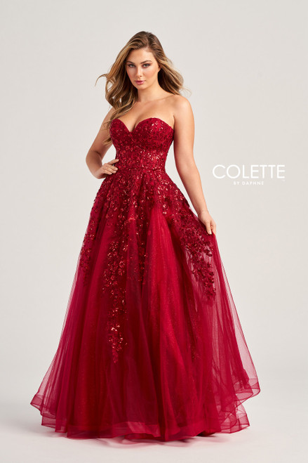 Colette by Daphne CL5136 Tulle Sequin Glitter Tulle Dress