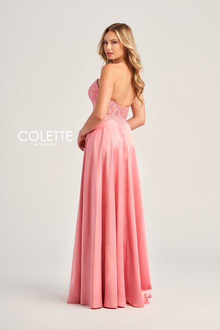 Colette by Daphne CL5142 Embroidered Tulle Long Dress