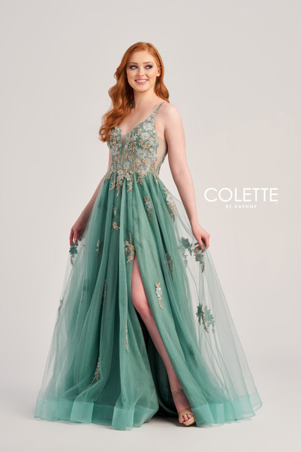 Colette by Daphne CL5143 Glitter Tulle Sleeveless Dress