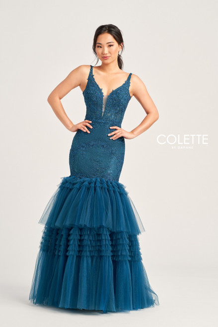 Colette by Daphne CL5162 Stone Accents Sleeveless Dress