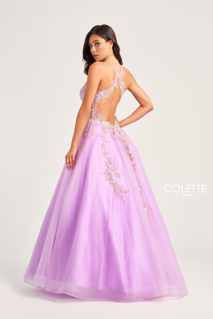 Colette by Daphne CL5271 Glitter Tulle Sleeveless Dress