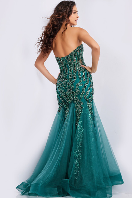 Jovani 37412 Embellished Sweetheart Neck Strapless Dress