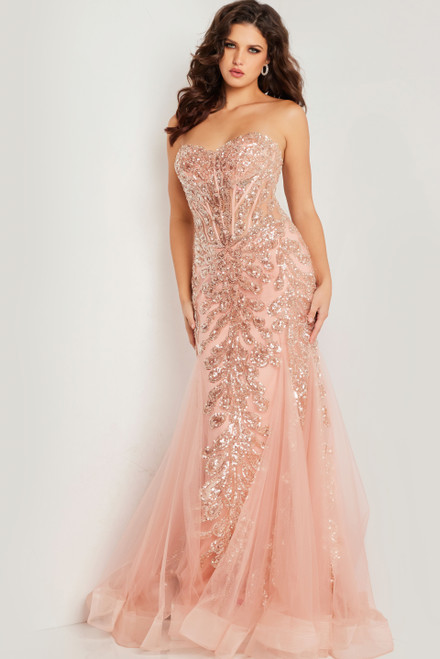 Jovani 37412 Embellished Sweetheart Neck Strapless Dress