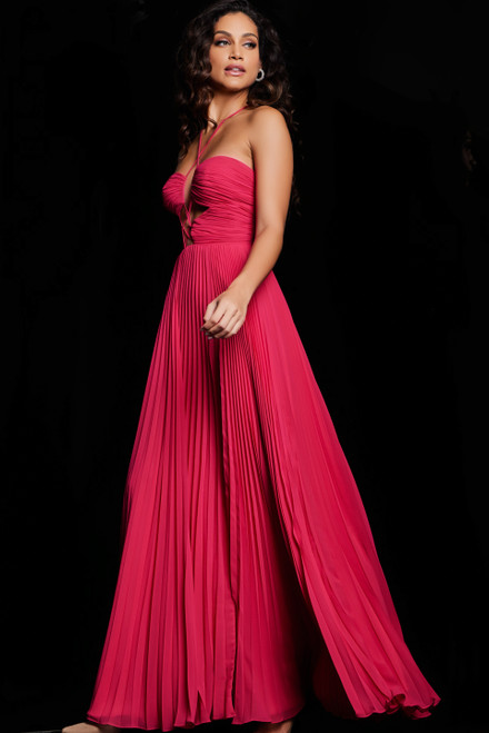 Jovani 39139 Chiffon Crisscross Spaghetti Strap Maxi Dress