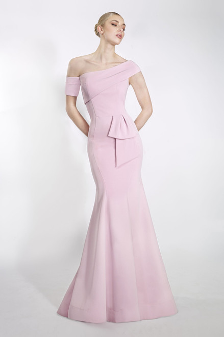 Janique 23103 Asymmetric Single-shoulder Long Gown