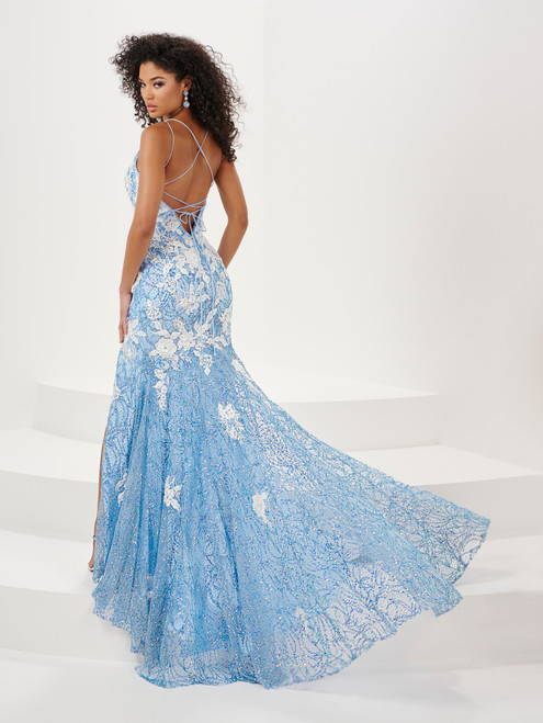 Panoply 14157 Lace Cracked Ice Sleeveless Mermaid Long Gown