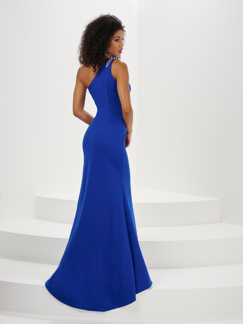 Panoply 14176 Heavy Jersey Sleeveless One Shoulder Long Gown