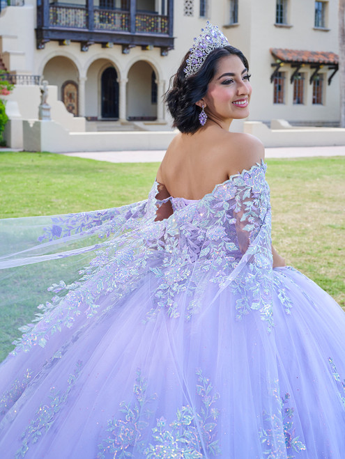 Quinceanera 26074 Lace Tulle Spaghetti Strap Sleeve Gown