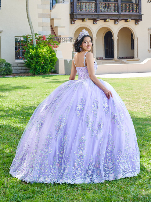 Quinceanera 26074 Lace Tulle Spaghetti Strap Sleeve Gown
